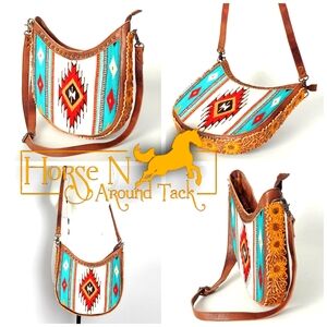 American Darling sunflower saddle blanket crossbody